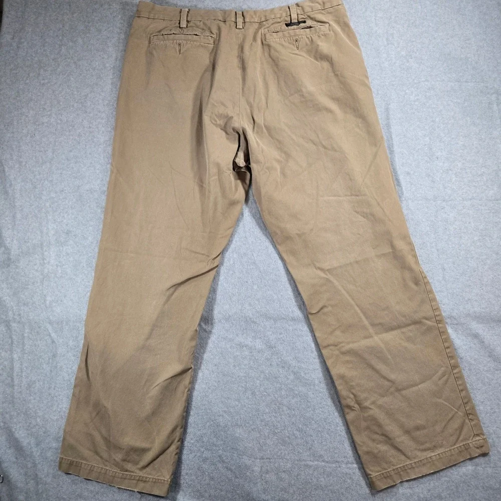 Banana Republic Gavin Chino Khaki Tan Straight Leg Pants Mens 38x32 100% Cotton
